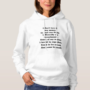 Sudadera con capucha para mujer divertida sobre in