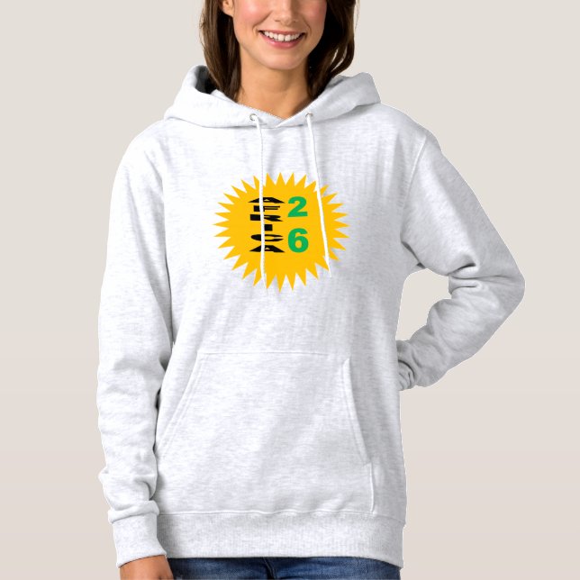 Sudadera con capucha para mujer gris SUN  AFRICA   (Anverso)