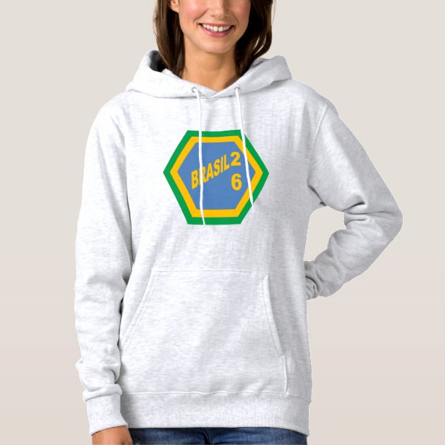 Sudadera con capucha para mujer gris  SUN  BRASIL (Anverso)