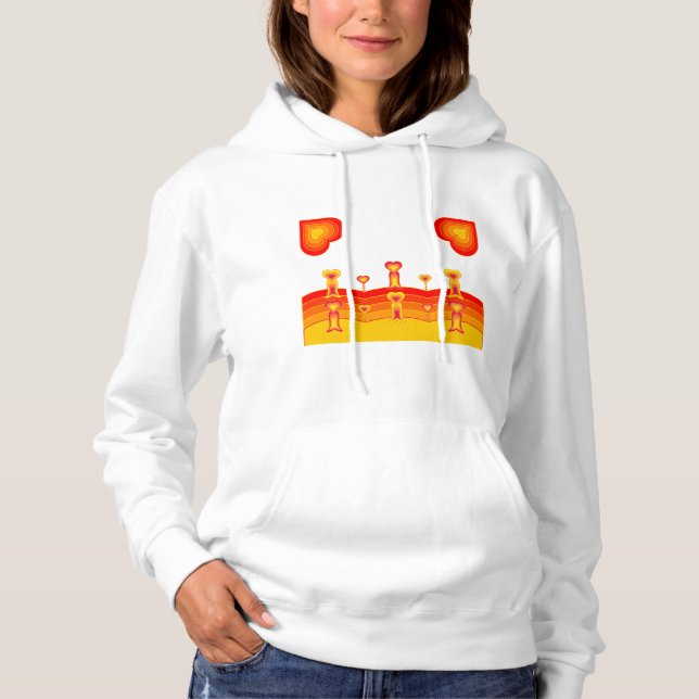 Sudadera con capucha para mujer Heart-Scape (Anverso)