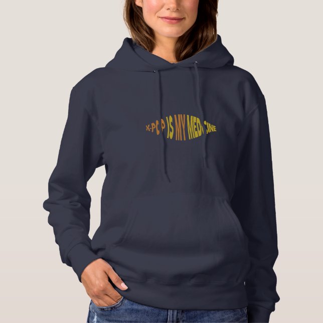 Sudadera con capucha para mujer K-Pop Is My Medici (Anverso)