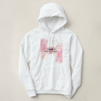Sudadera con capucha para mujer Sonríe para un mej