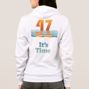 Sudadera con capucha para mujer Sunset 47 Blanca