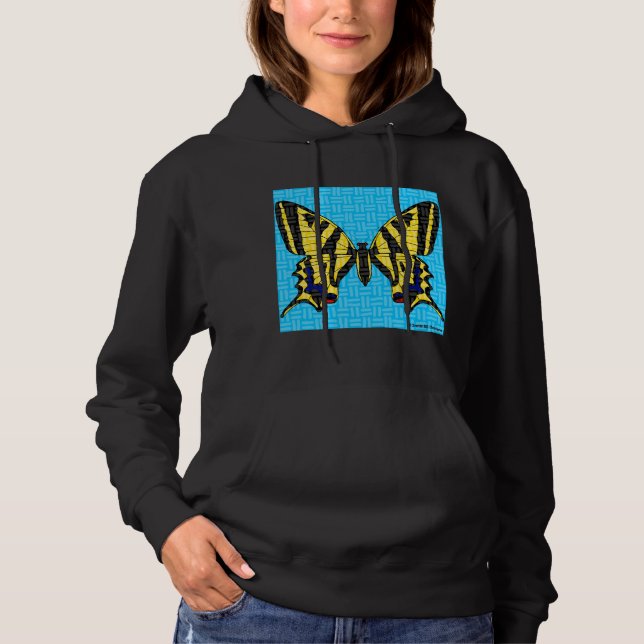 Sudadera con capucha para mujer Swallowtail (vívid (Anverso)