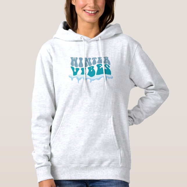 Sudadera con capucha para mujer Winter Vibes (Anverso)
