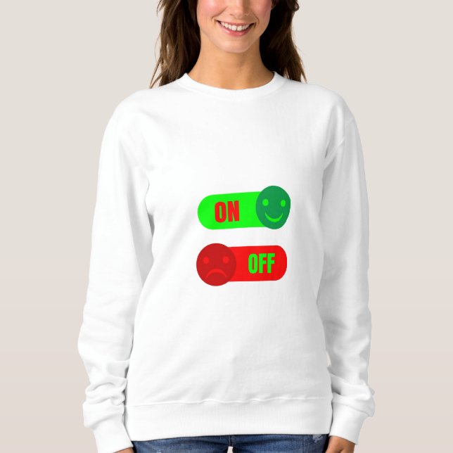 Sudadera con capucha para mujeres con emoji de hum (Anverso)