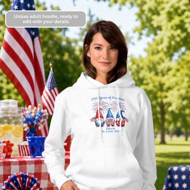 Sudadera con capucha para mujeres con gnomos patri (Subido por el creador)