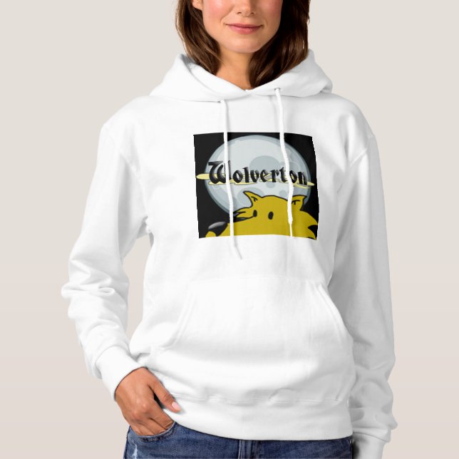 Sudadera con capucha para mujeres con logo de Wolv (Anverso)