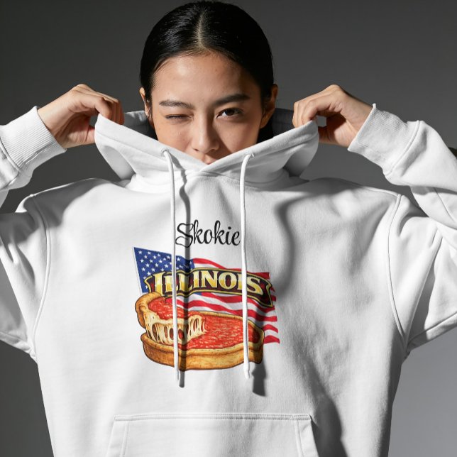 Sudadera con capucha para mujeres de Illinois (Home is Illinois—And It Tastes Like This)