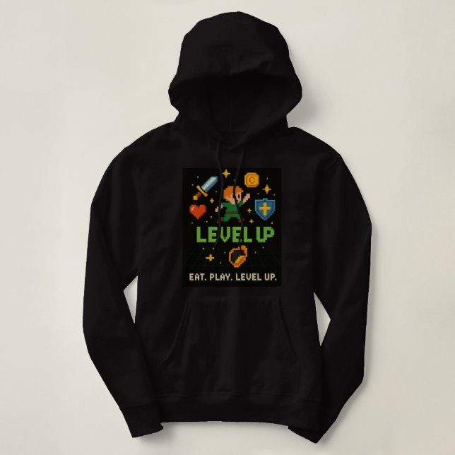 Sudadera con capucha para mujeres Level Up Gamer – (Diseño del anverso)