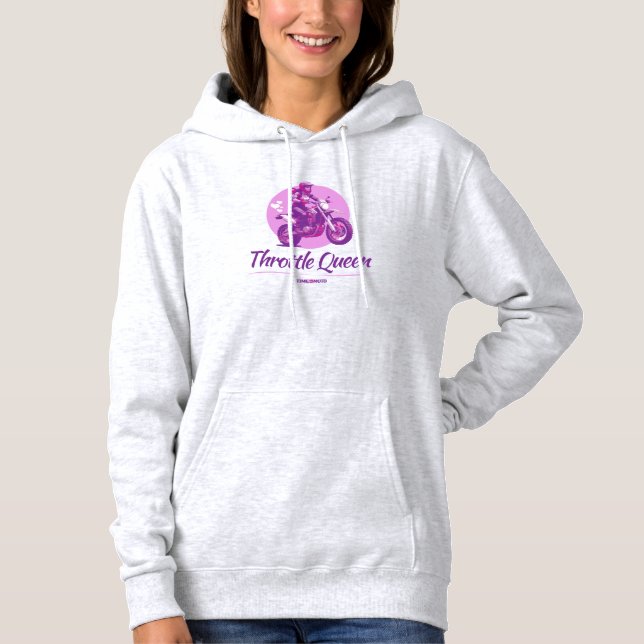 Sudadera con capucha para mujeres Throttle Queen (Anverso)