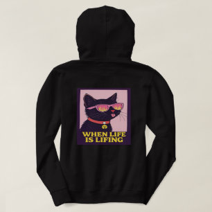 Sudadera con capucha para mujeres Vibes Cat