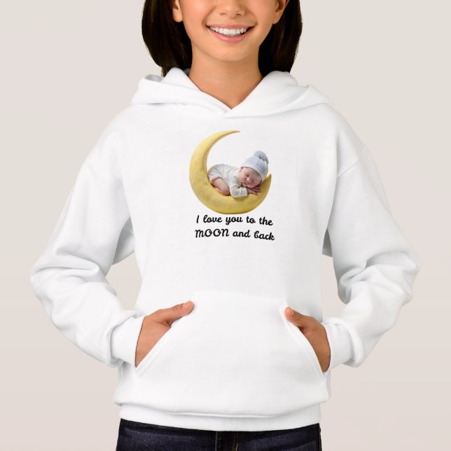 Sudadera con capucha para niñas Baby Moon – Luna l (Anverso)