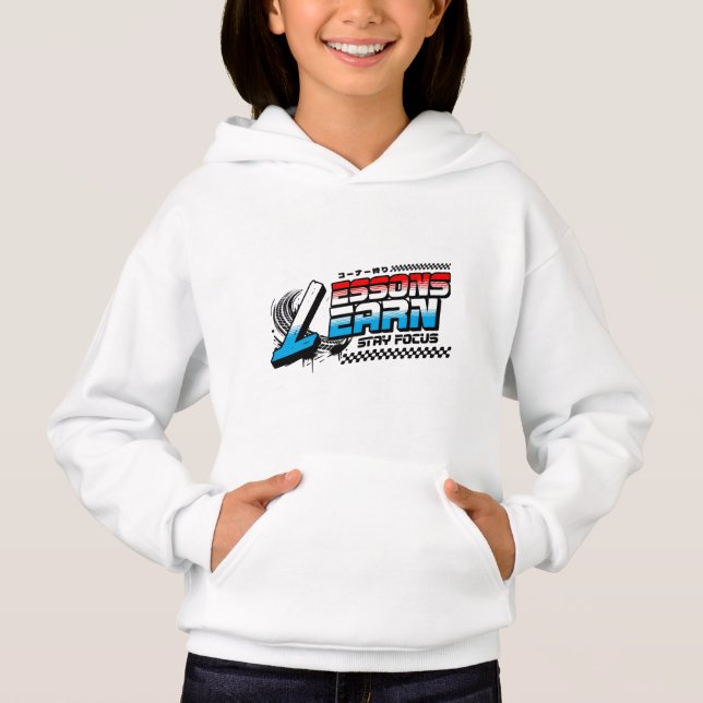 SUDADERA CON CAPUCHA PARA NIÑAS/CHICAS LECCIONES F (Anverso)