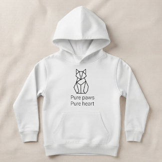Sudadera con capucha para niñas con gato geométric