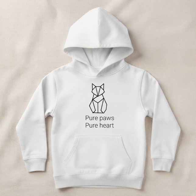 Sudadera con capucha para niñas con gato geométric (Subido por el creador)