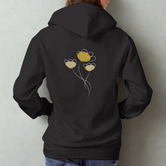 Sudadera con capucha para niñas de diseño de flore
