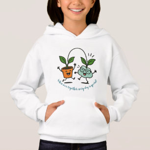 Sudadera con capucha para niños, amigos de plantas