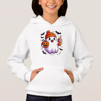 Sudadera con capucha para niños con fantasma de Ha