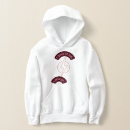 Sudadera con capucha para niños con rubor de neón 
