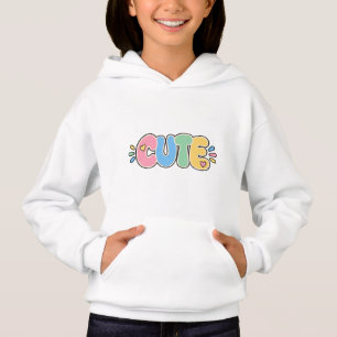 Sudadera con capucha para niños con tipografía pas