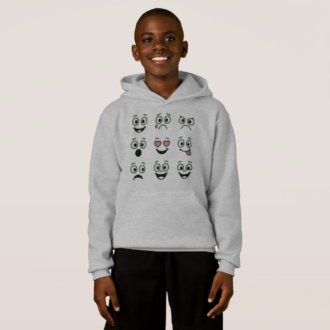 Sudadera con capucha para niños Cool Blue Monster  (Anverso completo)