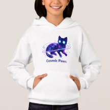 Sudadera con capucha para niños Cosmic Paws Galaxy