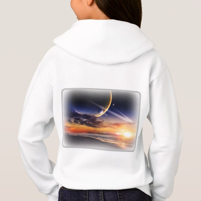 Sudadera con capucha para niños Cosmic Planet Hori (Reverso)