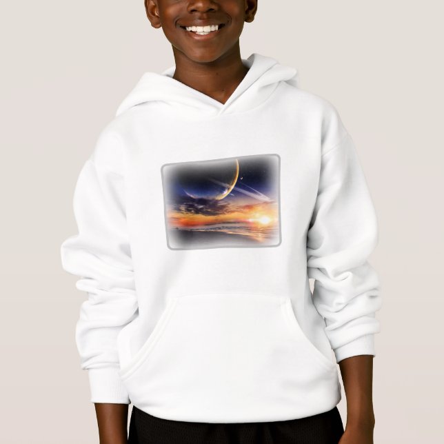 Sudadera con capucha para niños Cosmic Planet Hori (Anverso)