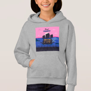 Sudadera con capucha para niños de fiesta en barco