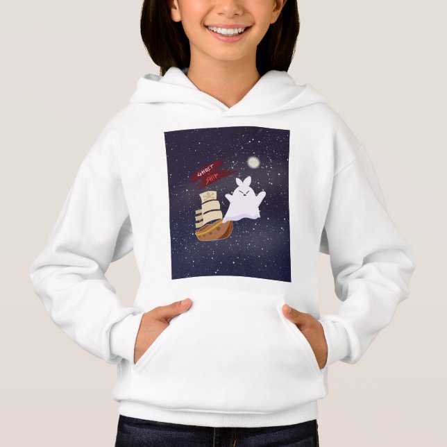 Sudadera con capucha para niños de Halloween de ba (Anverso)