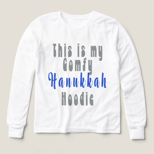 Sudadera con capucha para niños de Hanukkah (Diseño frontal)