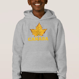 Sudadera con capucha para niños de hoja de arce de