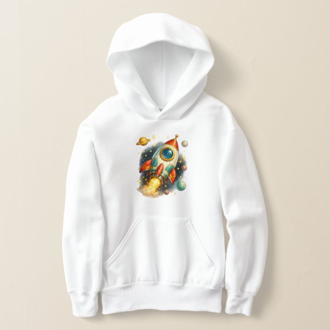Sudadera con capucha para niños de nave espacial v (Distribución )