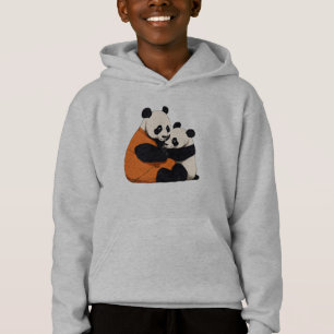 Sudadera con capucha para niños de Panda lindo amo