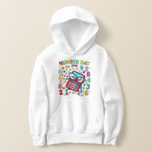 Sudadera con capucha para niños día del número Col