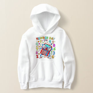 Sudadera con capucha para niños día del número Col