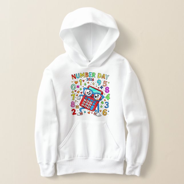 Sudadera con capucha para niños día del número Col (Distribución )