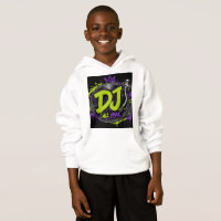 Sudadera con capucha para niños DJ All Vinyl logo
