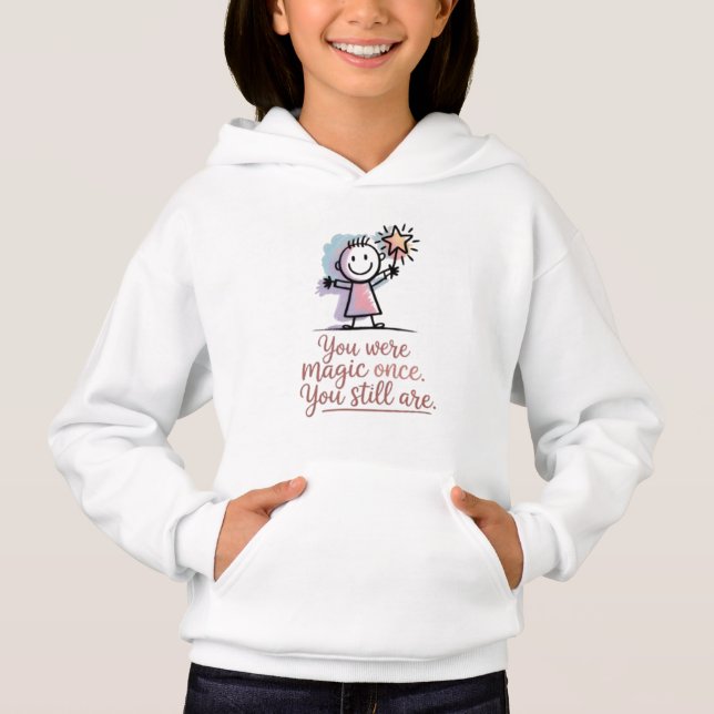 Sudadera con capucha para niños 'Eras mágico una v (Anverso)