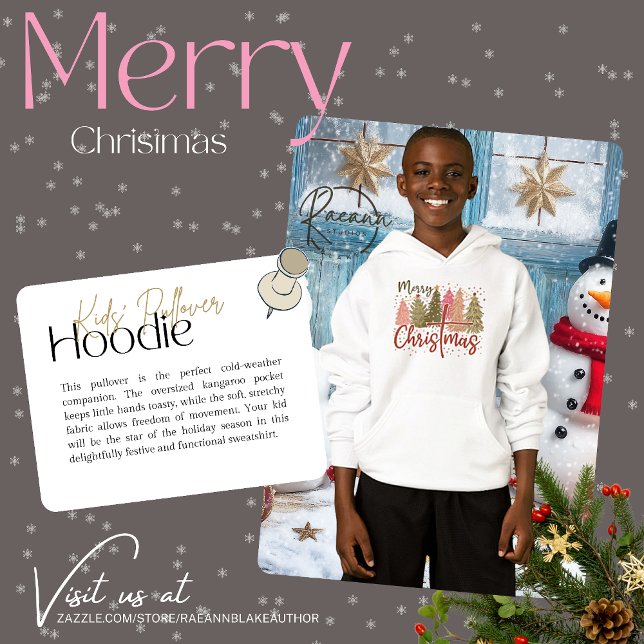 Sudadera con capucha para niños Feliz Navidad (Subido por el creador)