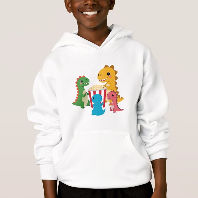Sudadera con capucha para niños, fiesta de palomit (Anverso)