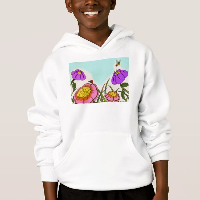 Sudadera con capucha para niños Flower Meadow (Anverso)