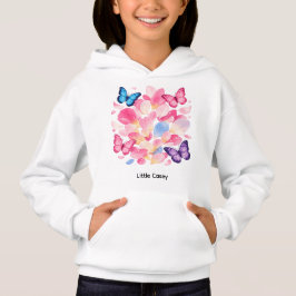 Sudadera con capucha para niños Mariposa y Flor co