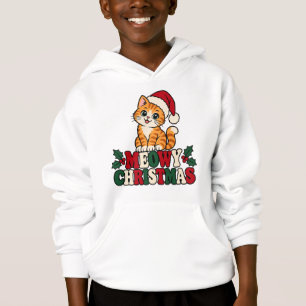 Sudadera con capucha para niños Meowy Christmas Ca