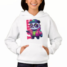 SUDADERA CON CAPUCHA PARA NIÑOS PANDAS DE DIBUJOS