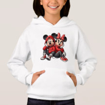 Sudadera con capucha para niños pareja de ratones