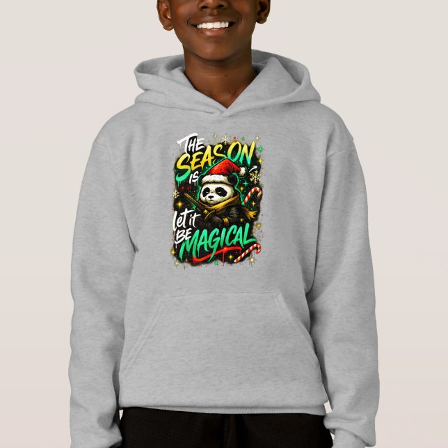 Sudadera con capucha para niños Samurai Panda Rega (Anverso)