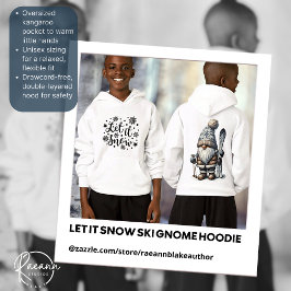 Sudadera con capucha para niños Ski Gnome Let It S