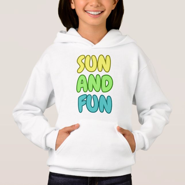 Sudadera con capucha para niños Sun And Fun (Anverso)